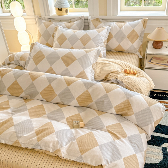 91家纺网 家纺一手货源 找家纺 帛织澜 12868全棉喷气印花四件套 瑞吉斯