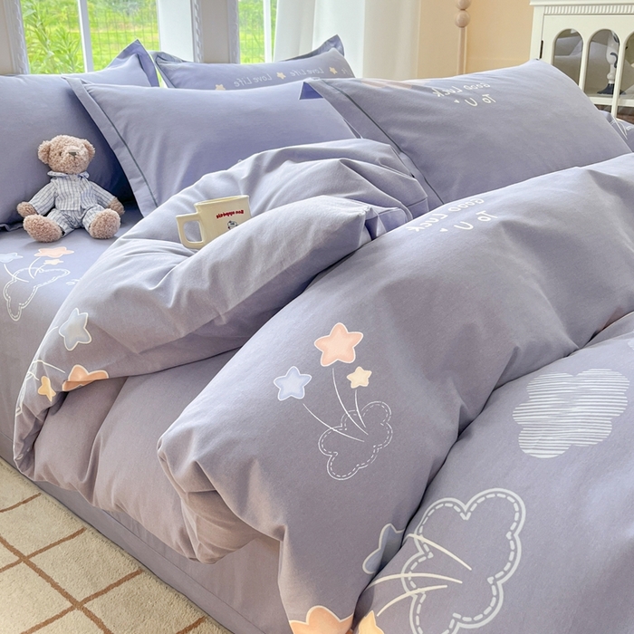 91家纺网 家纺一手货源 找家纺 莱通家纺 2025新款新疆棉加厚生态磨毛印花单被套 春天里