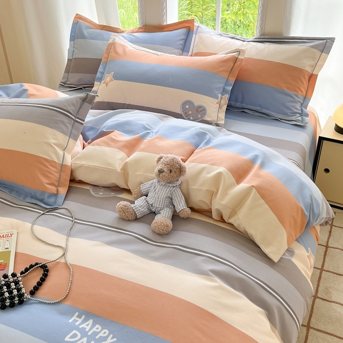 91家纺网 家纺一手货源 找家纺 莱通家纺 2025新款新疆棉加厚生态磨毛印花单被套 阿勒泰桔