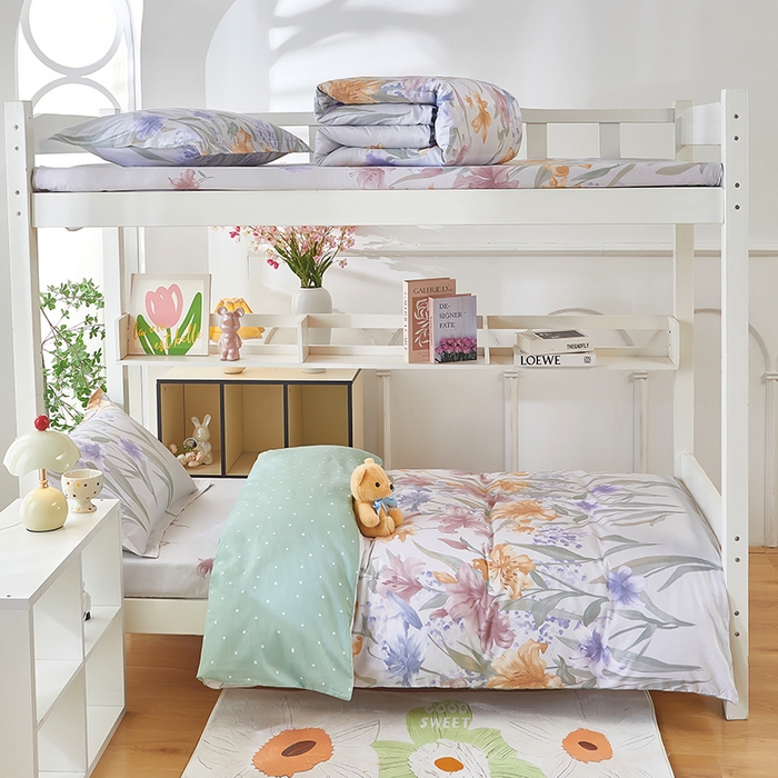 91家纺网 家纺一手货源 找家纺 安逸家纺 2024新款全棉学生三件套纯棉学生宿舍三件套 桂馥兰香