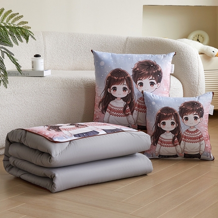 91家纺网 家纺一手货源 找家纺 （总）宝马家纺 新款芦荟棉数码印花抱枕被