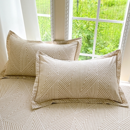 莱通家纺 2025新款新疆棉加厚生态磨毛印花单枕套 卢卡斯