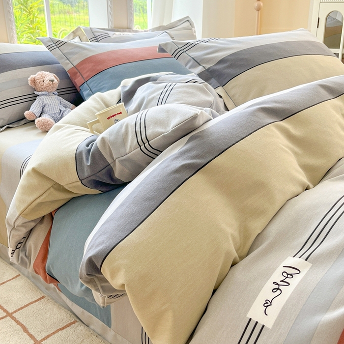 91家纺网 家纺一手货源 找家纺 莱通家纺 2025新款新疆棉加厚生态磨毛印花四件套 万华镜