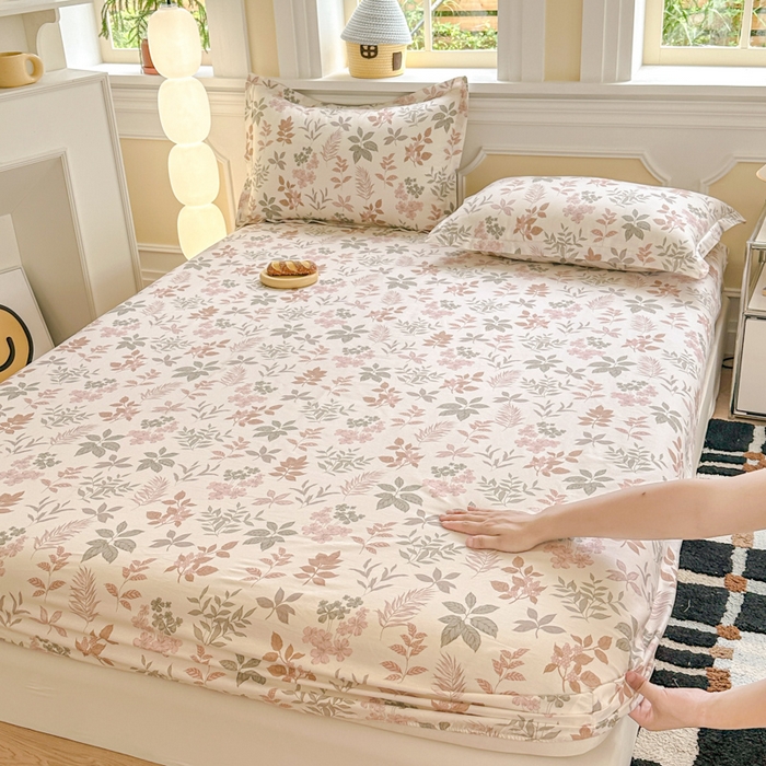 91家纺网 家纺一手货源 找家纺 帛织澜家纺 2025新款喷气12868系列纯棉印花单床笠 洛克庄园