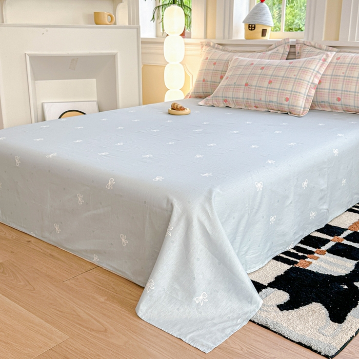 91家纺网 家纺一手货源 找家纺 帛织澜家纺 2025新款12868全棉喷气印花床单单件 草莓派-B版