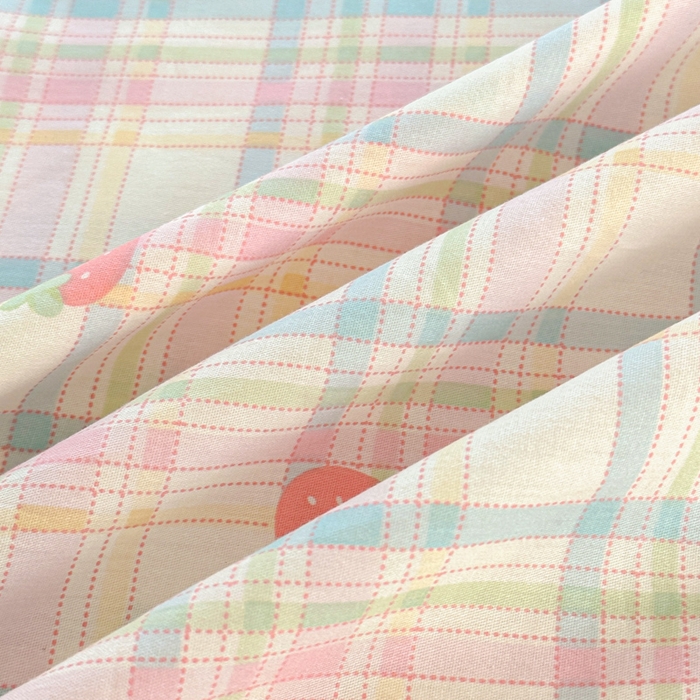 91家纺网 家纺一手货源 找家纺 帛织澜 12868全棉喷气印花四件套 草莓派