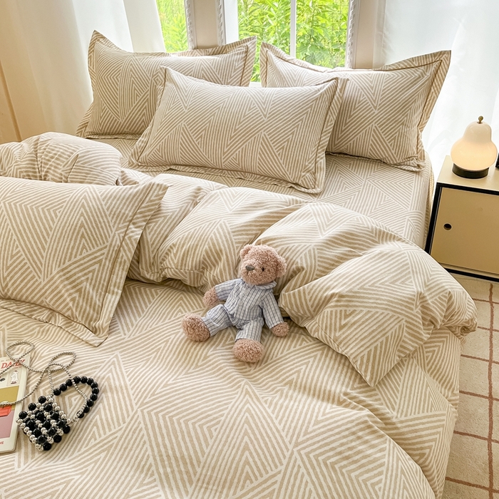 91家纺网 家纺一手货源 找家纺 莱通家纺 2025新款新疆棉加厚生态磨毛印花四件套 卢卡斯