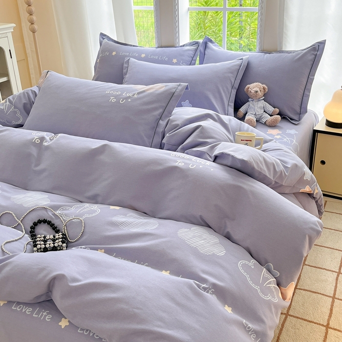 91家纺网 家纺一手货源 找家纺 莱通家纺 2025新款新疆棉加厚生态磨毛印花单被套 春天里