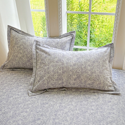 莱通家纺 2025新款新疆棉加厚生态磨毛印花单枕套 月影