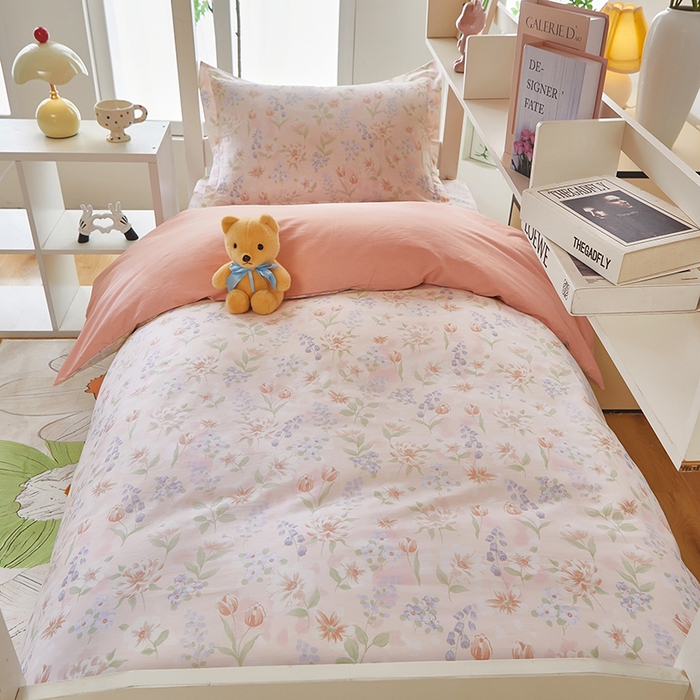 91家纺网 家纺一手货源 找家纺 安逸家纺 2024新款全棉学生三件套纯棉学生宿舍三件套 微风徐徐