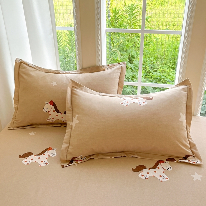 91家纺网 家纺一手货源 找家纺 莱通家纺 2025新款新疆棉加厚生态磨毛印花单枕套 贝儿