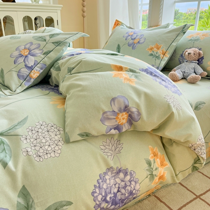 91家纺网 家纺一手货源 找家纺 莱通家纺 2025新款新疆棉加厚生态磨毛印花单被套 安娜