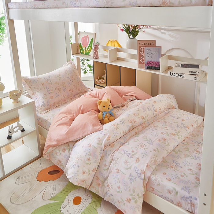 91家纺网 家纺一手货源 找家纺 安逸家纺 2024新款全棉学生三件套纯棉学生宿舍三件套 微风徐徐