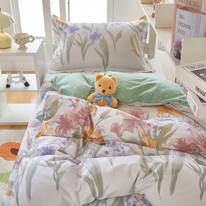 91家纺网 家纺一手货源 找家纺 安逸家纺 2024新款全棉学生三件套纯棉学生宿舍三件套 桂馥兰香