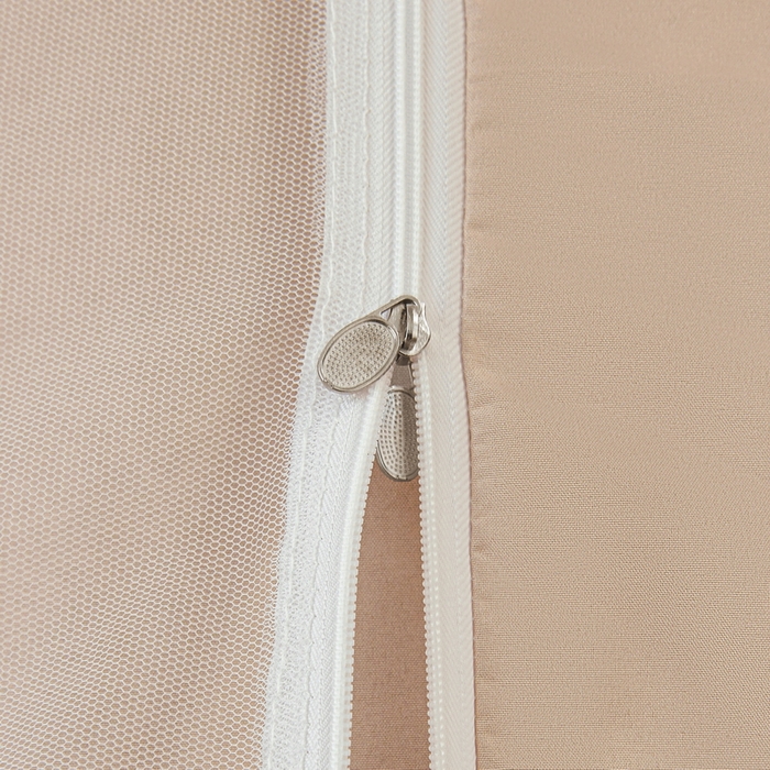 91家纺网 家纺一手货源 找家纺 夏彩 2025新款植绒布蕾丝绣花强遮光铁艺支架学生蚊帐-88625 88625-茶杏色