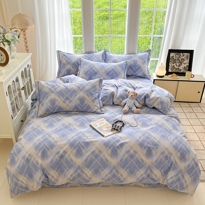 91家纺网 家纺一手货源 找家纺 莱通家纺 2025新款新疆棉加厚生态磨毛印花四件套 维也纳