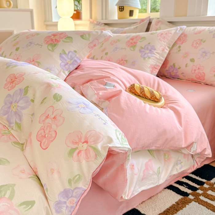 91家纺网 家纺一手货源 找家纺 帛织澜 12868全棉喷气印花四件套 遇妍