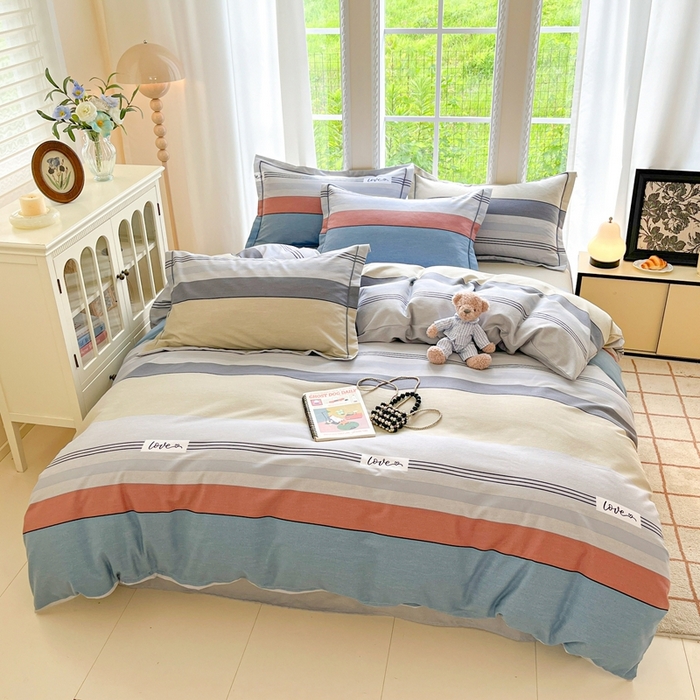 91家纺网 家纺一手货源 找家纺 莱通家纺 2025新款新疆棉加厚生态磨毛印花单被套 万华镜