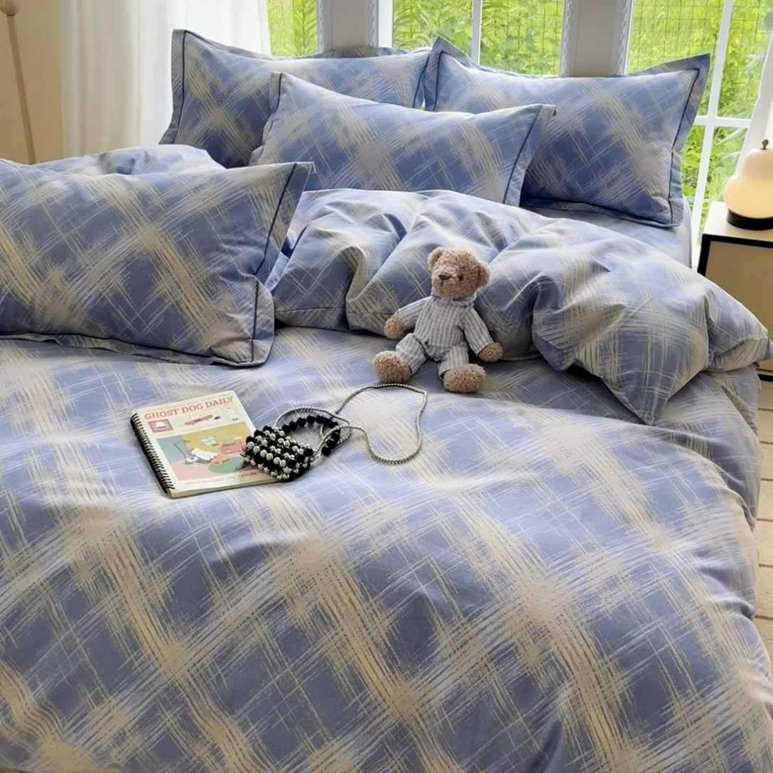 91家纺网 家纺一手货源 找家纺 莱通家纺 2025新款新疆棉加厚生态磨毛印花四件套 维也纳