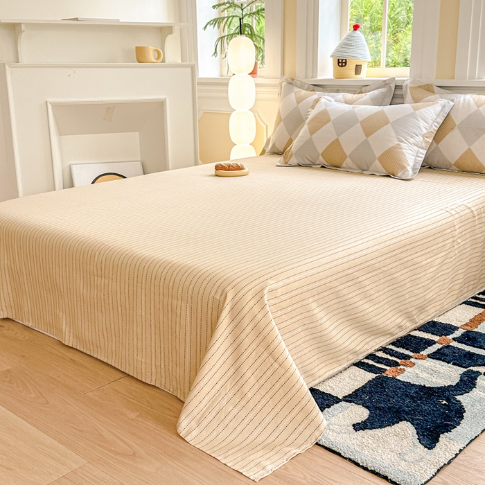 91家纺网 家纺一手货源 找家纺 帛织澜家纺 2025新款12868全棉喷气印花床单单件 瑞吉斯-B版