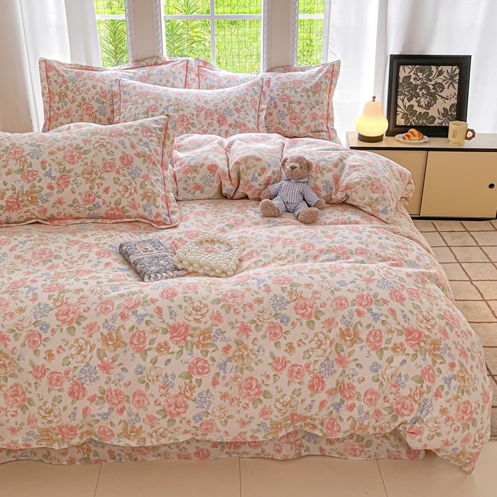 91家纺网 家纺一手货源 找家纺 莱通家纺 2025新款新疆棉加厚生态磨毛印花单被套 花恋