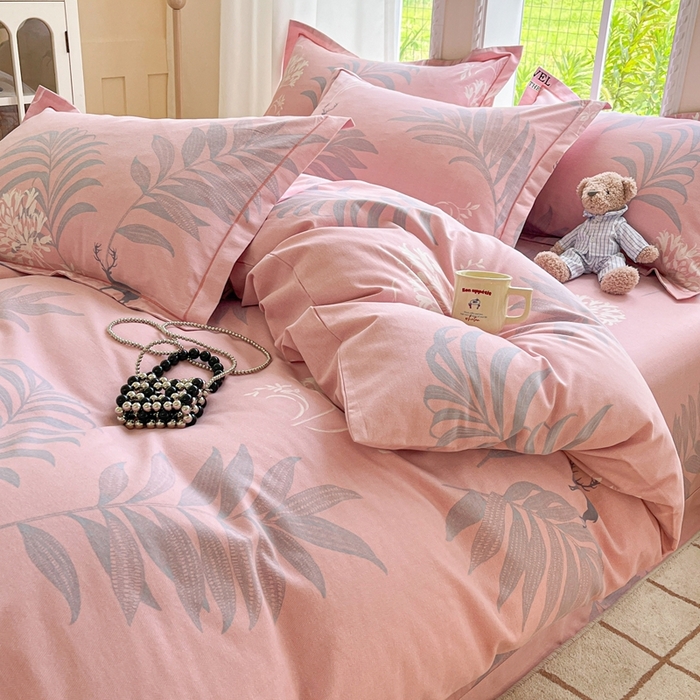 91家纺网 家纺一手货源 找家纺 莱通家纺 2025新款新疆棉加厚生态磨毛印花四件套 时尚都市