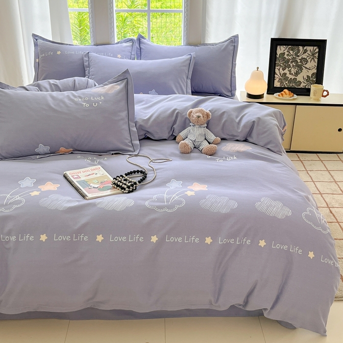 91家纺网 家纺一手货源 找家纺 莱通家纺 2025新款新疆棉加厚生态磨毛印花单被套 春天里