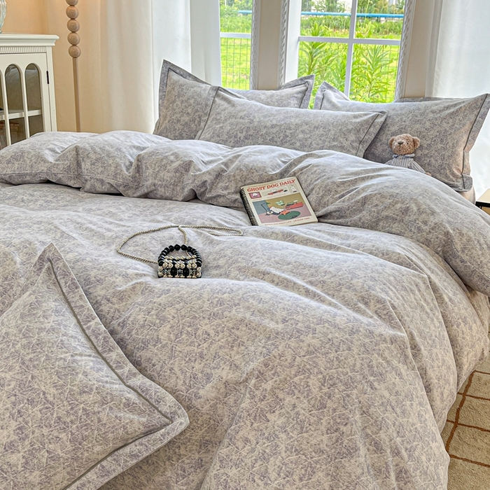 91家纺网 家纺一手货源 找家纺 莱通家纺 2025新款新疆棉加厚生态磨毛印花单被套 月影