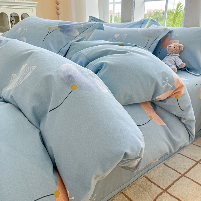 91家纺网 家纺一手货源 找家纺 莱通家纺 2025新款新疆棉加厚生态磨毛印花四件套 之禾