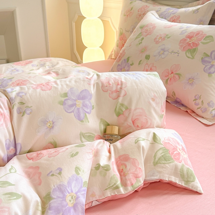 91家纺网 家纺一手货源 找家纺 帛织澜 12868全棉喷气印花四件套 遇妍