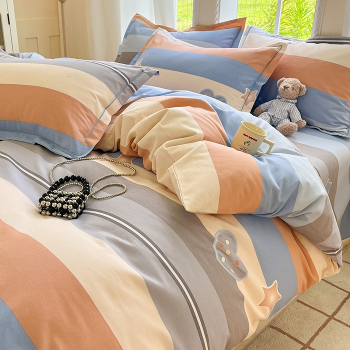 91家纺网 家纺一手货源 找家纺 莱通家纺 2025新款新疆棉加厚生态磨毛印花单被套 阿勒泰桔