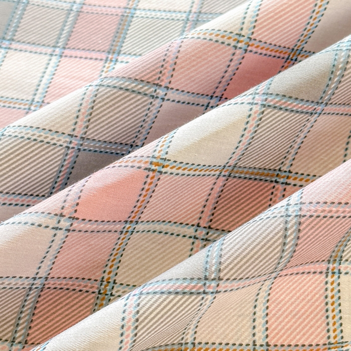 91家纺网 家纺一手货源 找家纺 帛织澜家纺 2025新款喷气12868系列纯棉印花单床笠 木几小格