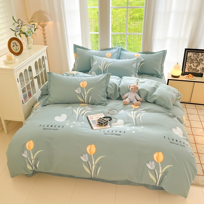 91家纺网 家纺一手货源 找家纺 莱通家纺 2025新款新疆棉加厚生态磨毛印花单被套 郁见未来