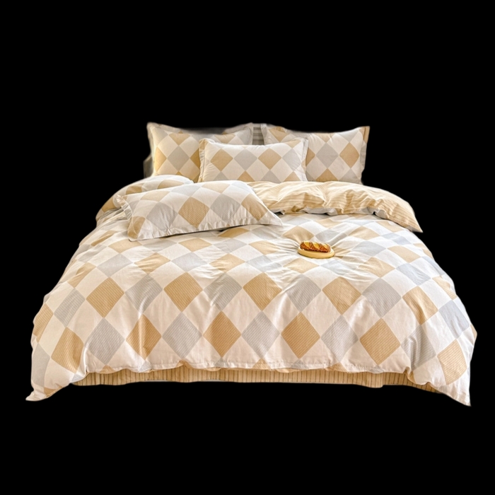 91家纺网 家纺一手货源 找家纺 帛织澜 12868全棉喷气印花四件套 瑞吉斯