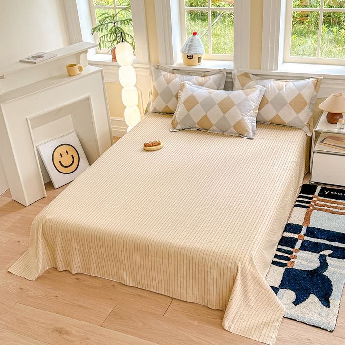 91家纺网 家纺一手货源 找家纺 帛织澜家纺 2025新款12868全棉喷气印花床单单件 瑞吉斯-B版