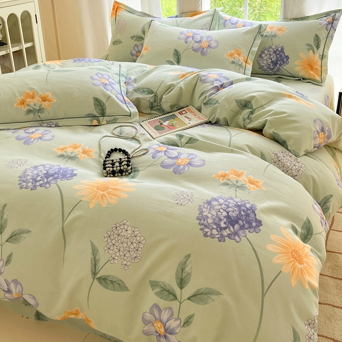 91家纺网 家纺一手货源 找家纺 莱通家纺 2025新款新疆棉加厚生态磨毛印花单被套 安娜