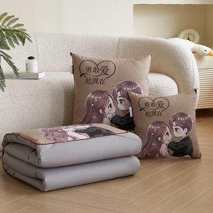 91家纺网 家纺一手货源 找家纺 （总）宝马家纺 新款芦荟棉数码印花抱枕被