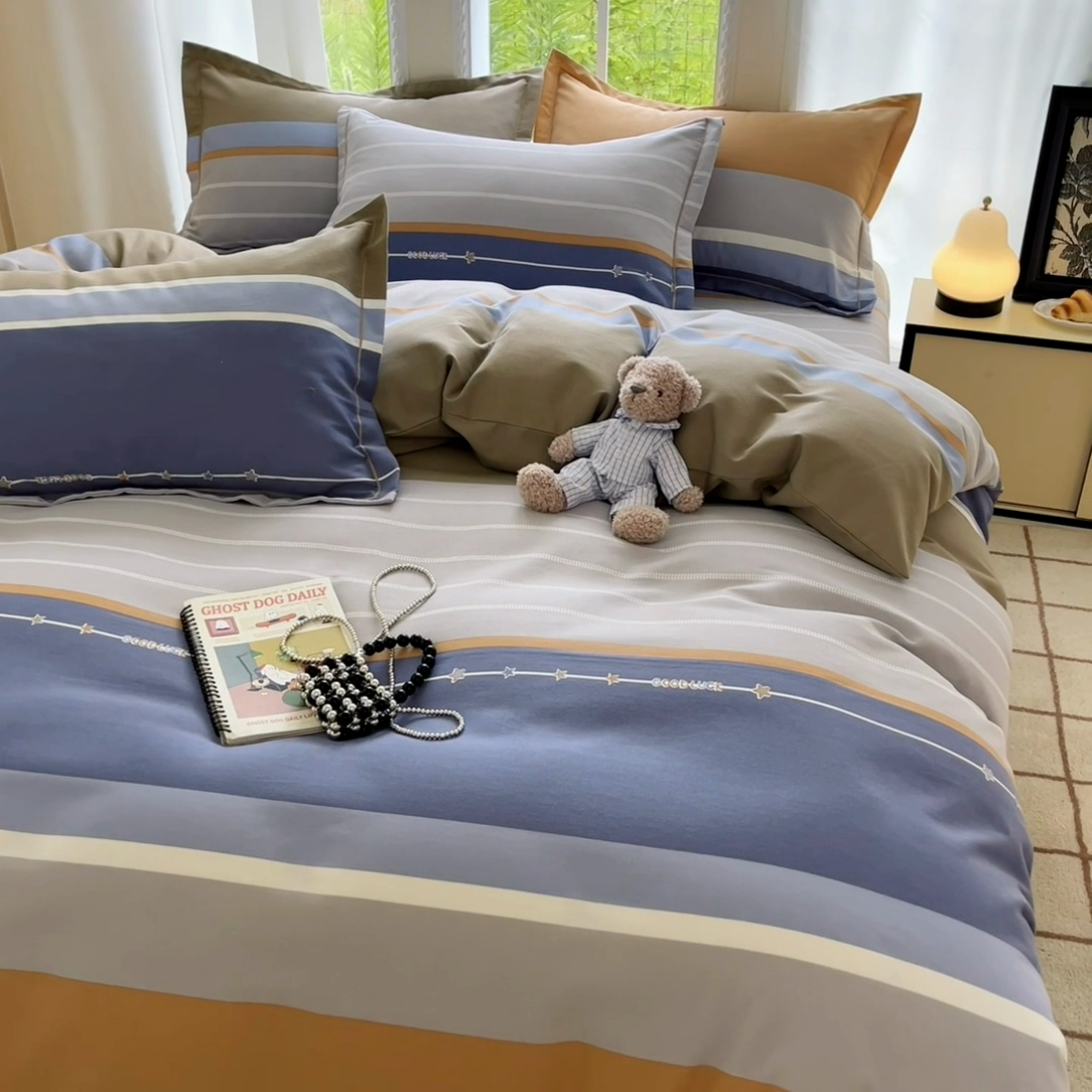 91家纺网 家纺一手货源 找家纺 莱通家纺 2025新款新疆棉加厚生态磨毛印花单被套 米兰印象