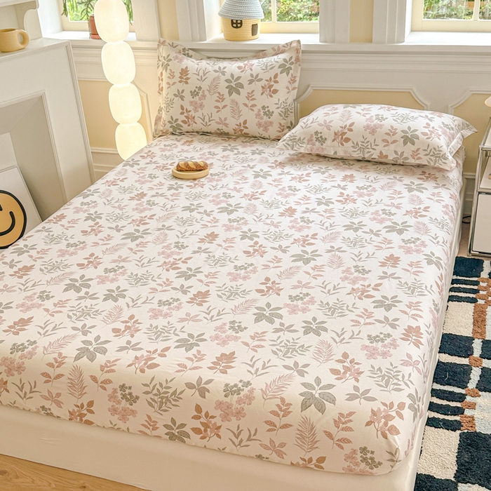 91家纺网 家纺一手货源 找家纺 帛织澜家纺 2025新款喷气12868系列纯棉印花单床笠 洛克庄园