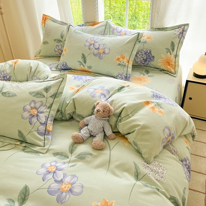 91家纺网 家纺一手货源 找家纺 莱通家纺 2025新款新疆棉加厚生态磨毛印花单被套 安娜