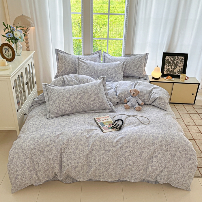 91家纺网 家纺一手货源 找家纺 莱通家纺 2025新款新疆棉加厚生态磨毛印花单被套 月影