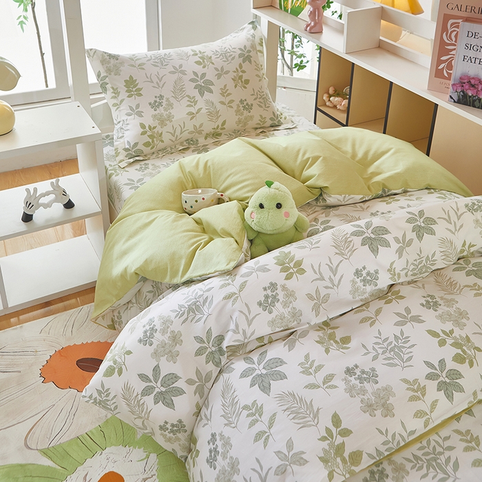 91家纺网 家纺一手货源 找家纺 安逸家纺 2024新款全棉学生三件套纯棉学生宿舍三件套 洛克庄园