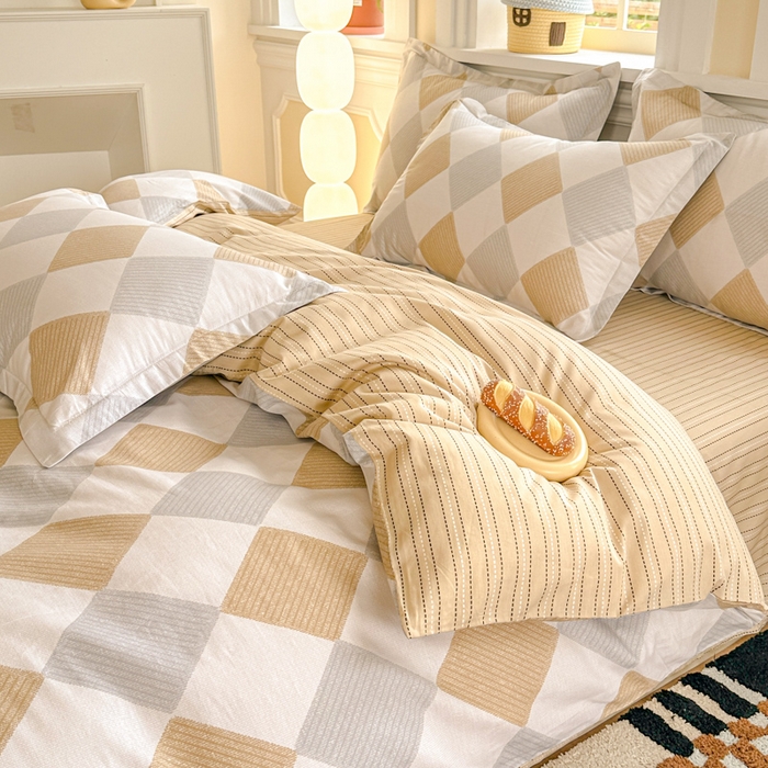 91家纺网 家纺一手货源 找家纺 帛织澜 12868全棉喷气印花四件套 瑞吉斯