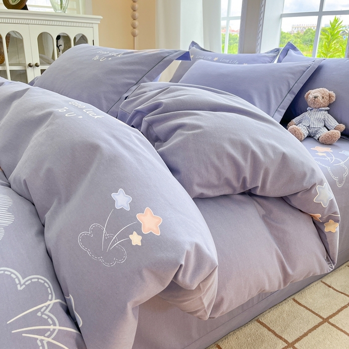 91家纺网 家纺一手货源 找家纺 莱通家纺 2025新款新疆棉加厚生态磨毛印花单被套 春天里