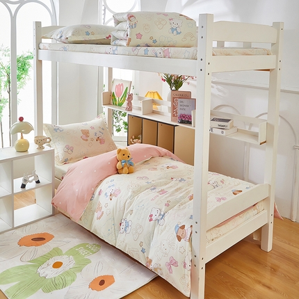 安逸家纺 2024新款全棉学生三件套纯棉学生宿舍三件套 凯蒂宝贝