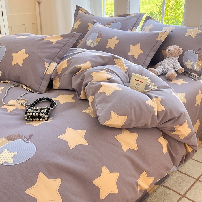 91家纺网 家纺一手货源 找家纺 莱通家纺 2025新款新疆棉加厚生态磨毛印花单被套 星芒物语