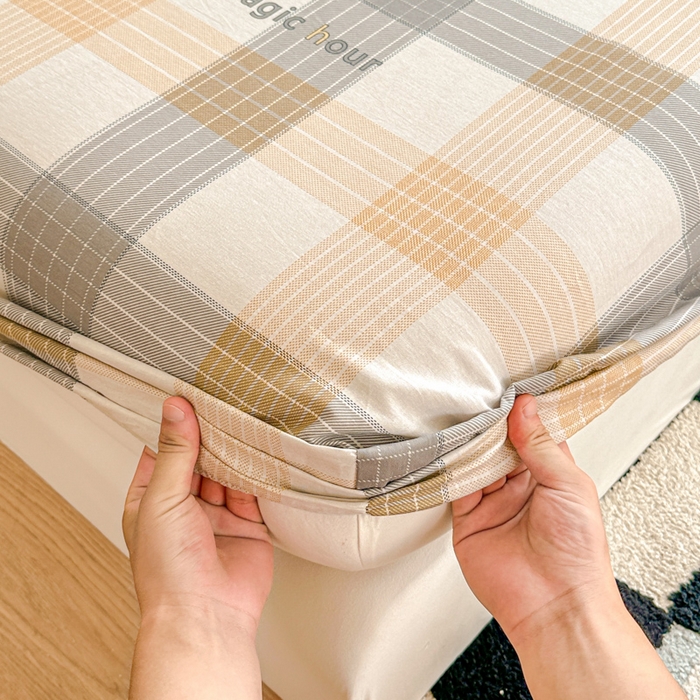 91家纺网 家纺一手货源 找家纺 帛织澜家纺 2025新款喷气12868系列纯棉印花单床笠 佐罗