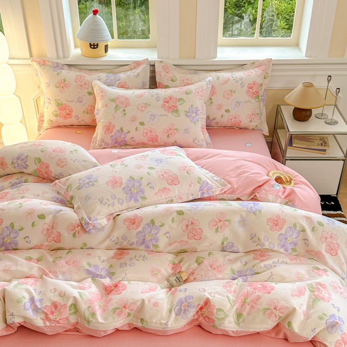 91家纺网 家纺一手货源 找家纺 帛织澜 12868全棉喷气印花四件套 遇妍