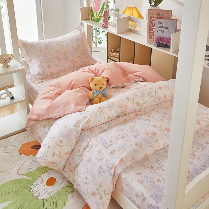 91家纺网 家纺一手货源 找家纺 安逸家纺 2024新款全棉学生三件套纯棉学生宿舍三件套 微风徐徐