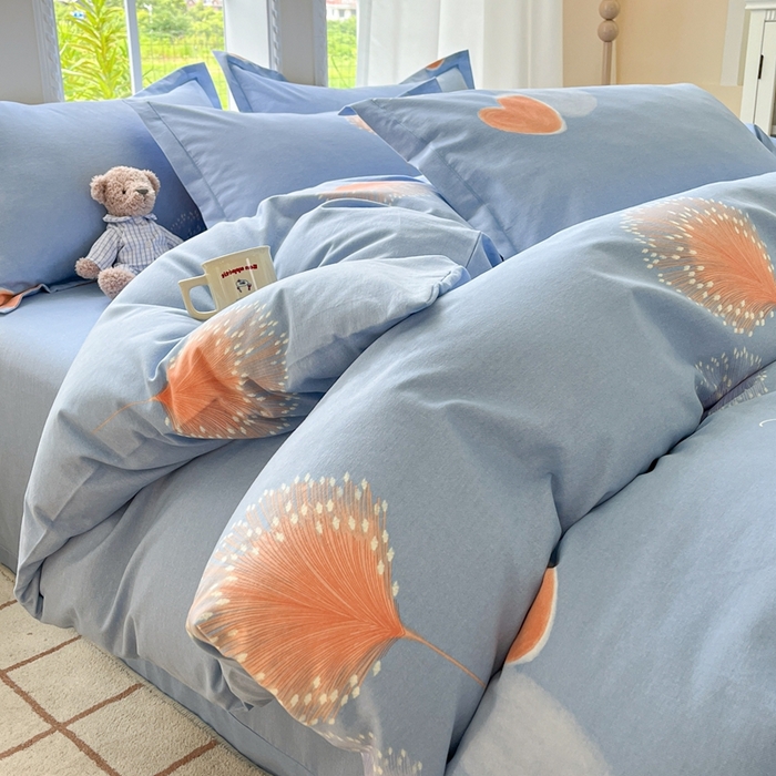 91家纺网 家纺一手货源 找家纺 莱通家纺 2025新款新疆棉加厚生态磨毛印花单被套 浅韵